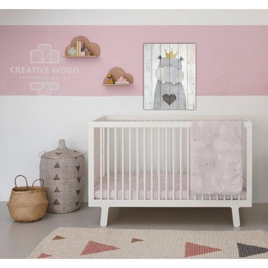 Картины в интерьере артикул KIDS - 3 Бегемотик, KIDS, Creative Wood